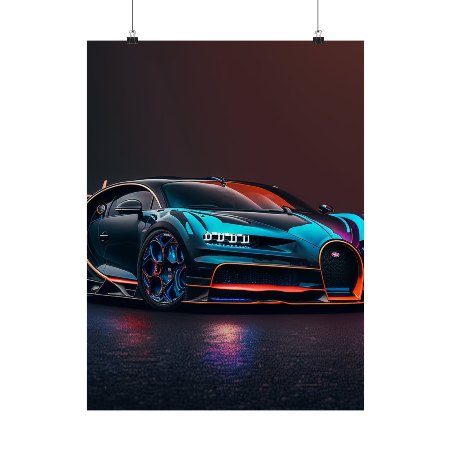 Premium Matte Vertical Posters Bugatti Chiron Super 1