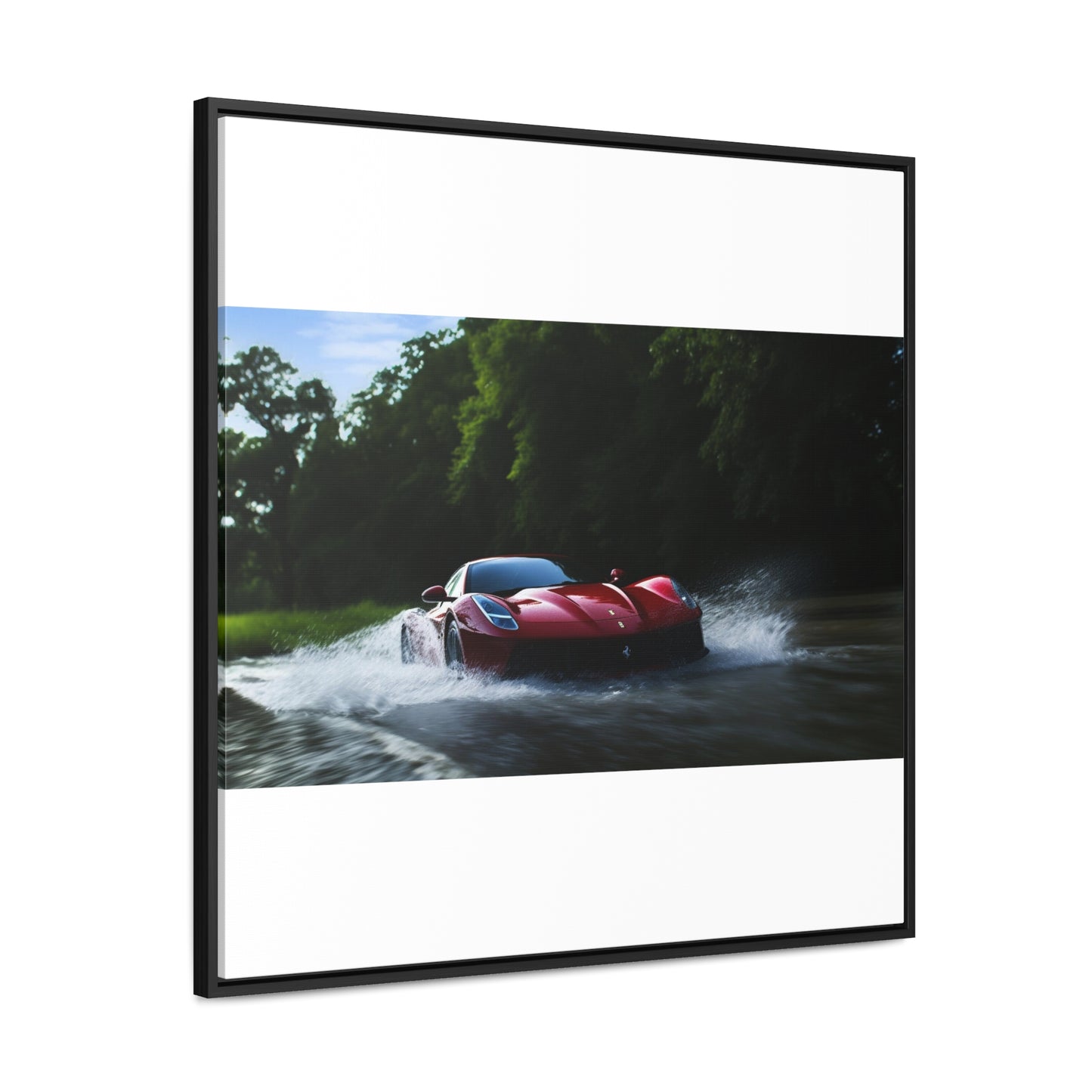 Gallery Canvas Wraps, Square Frame Water Ferrari Splash 1