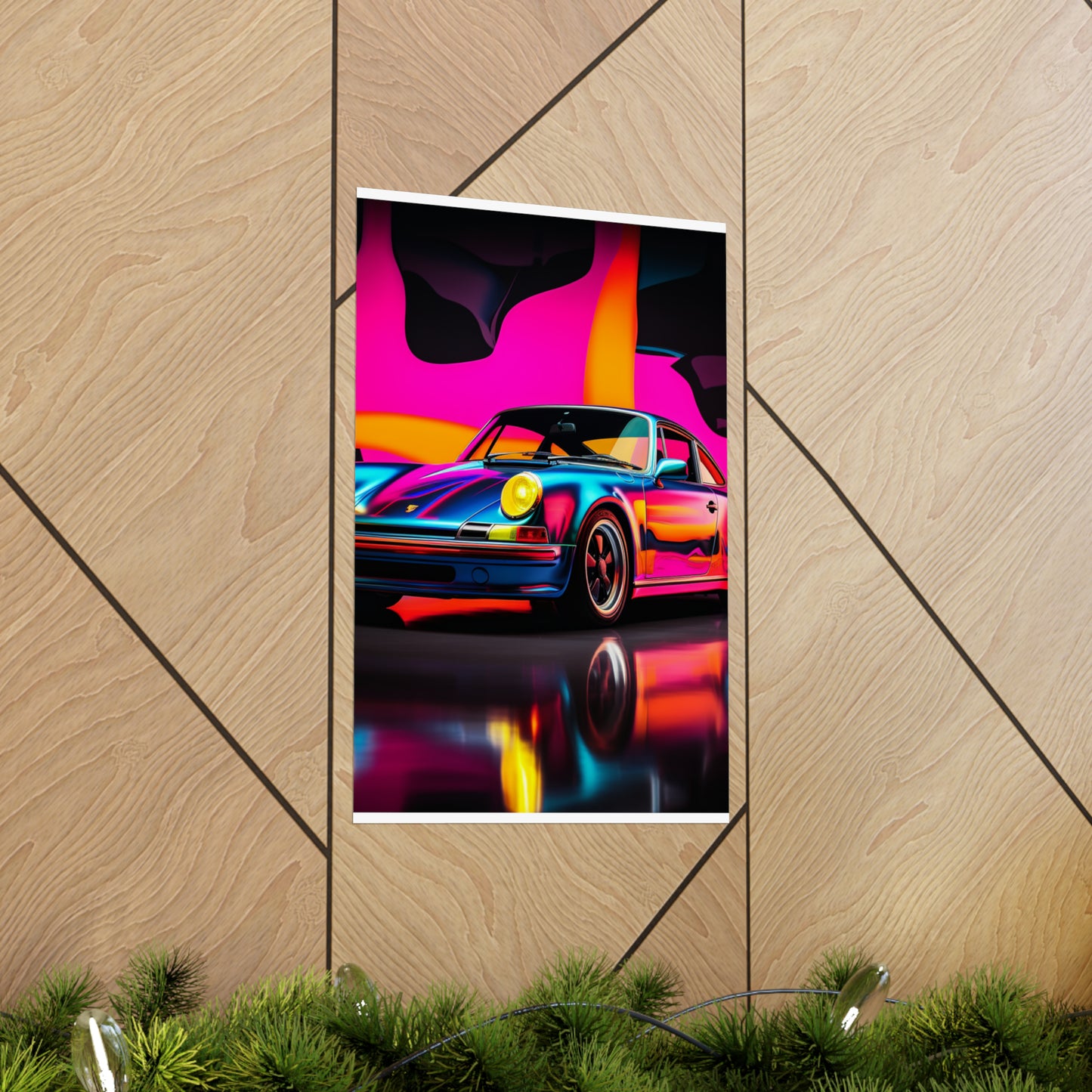 Premium Matte Vertical Posters Macro Porsche 2