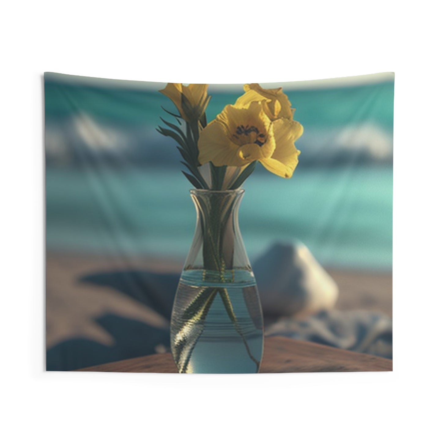 Indoor Wall Tapestries Yellow Gladiolus glass 4