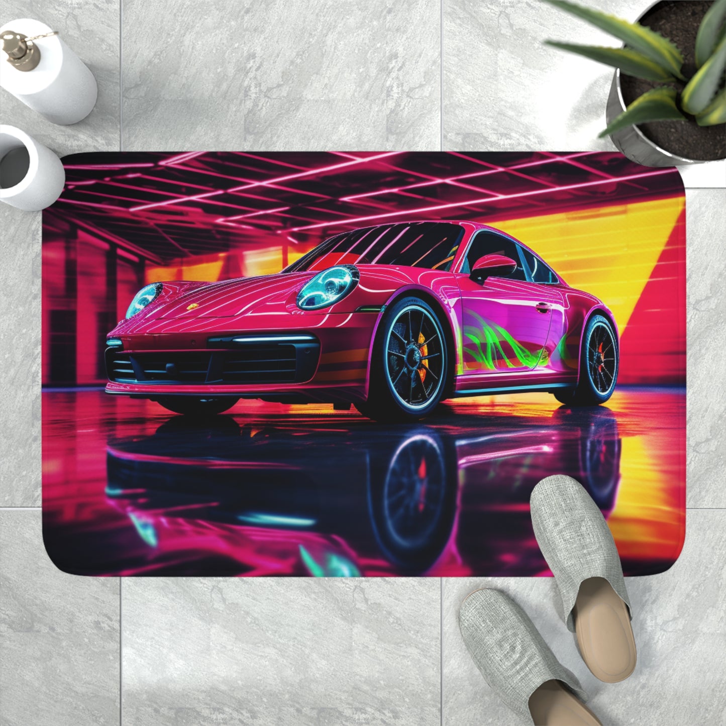 Memory Foam Bath Mat Macro Porsche 3