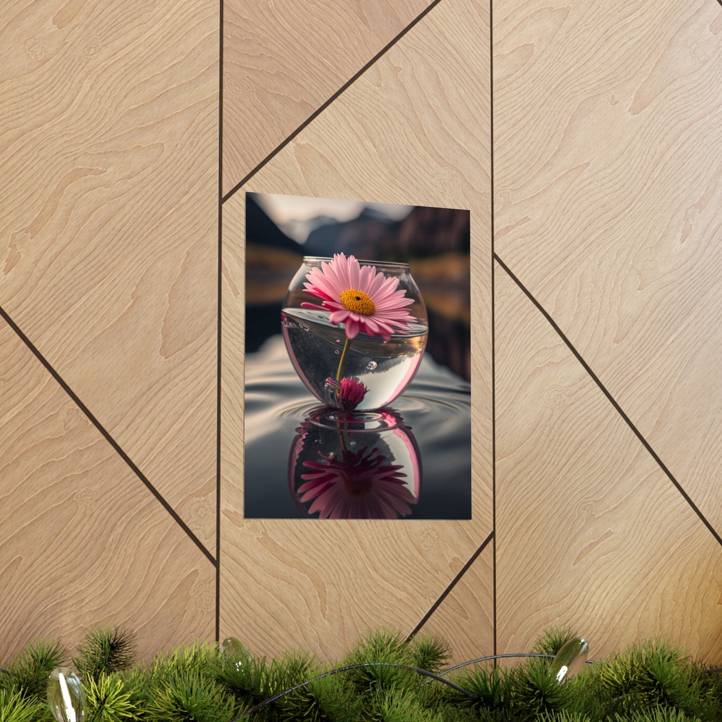 Premium Matte Vertical Posters Daisy in a vase 2