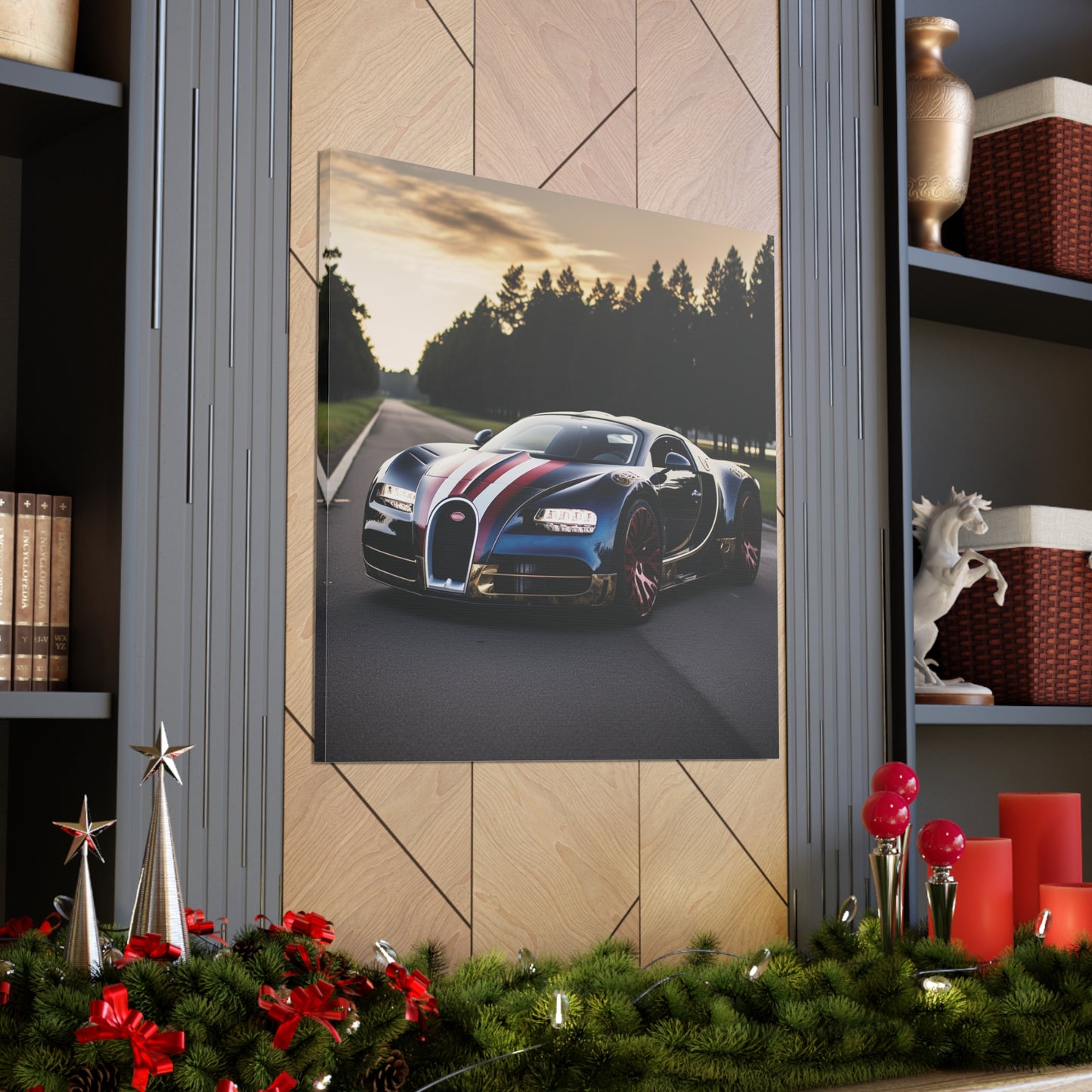 Canvas Gallery Wraps Bugatti Flag American 1