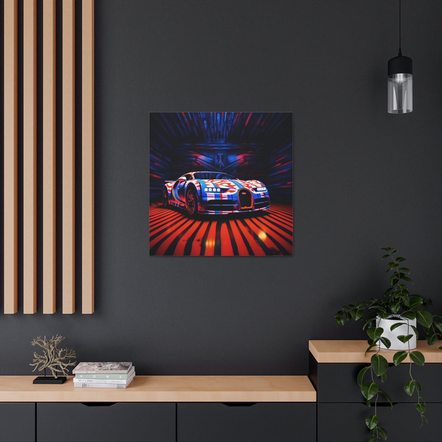 Canvas Gallery Wraps Macro Bugatti American Flag 1