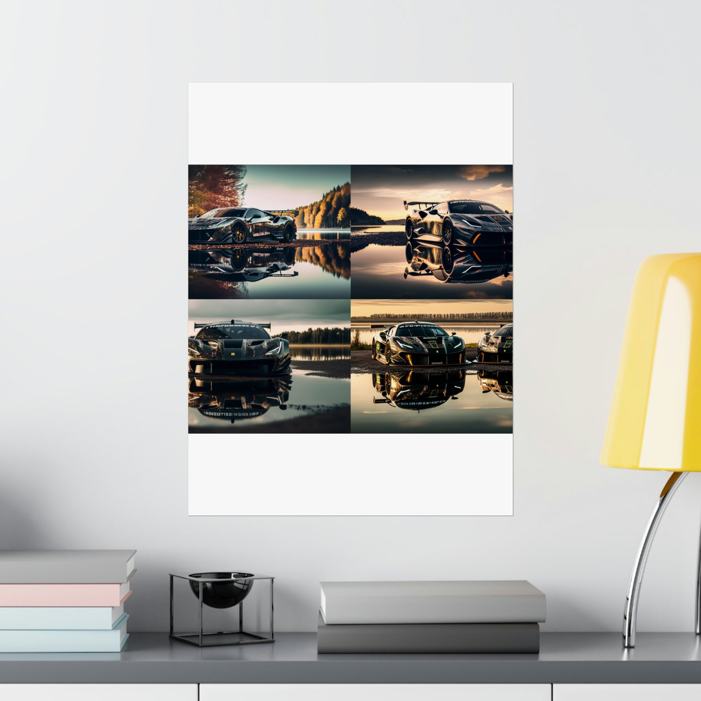 Premium Matte Vertical Posters Ferrari Lake 5