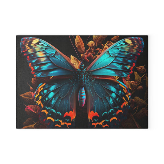 Glass Cutting Board Hue Neon Butterfly 1