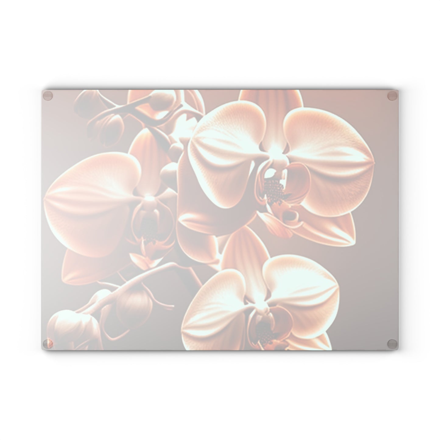 Glass Cutting Board orchid pedals 3