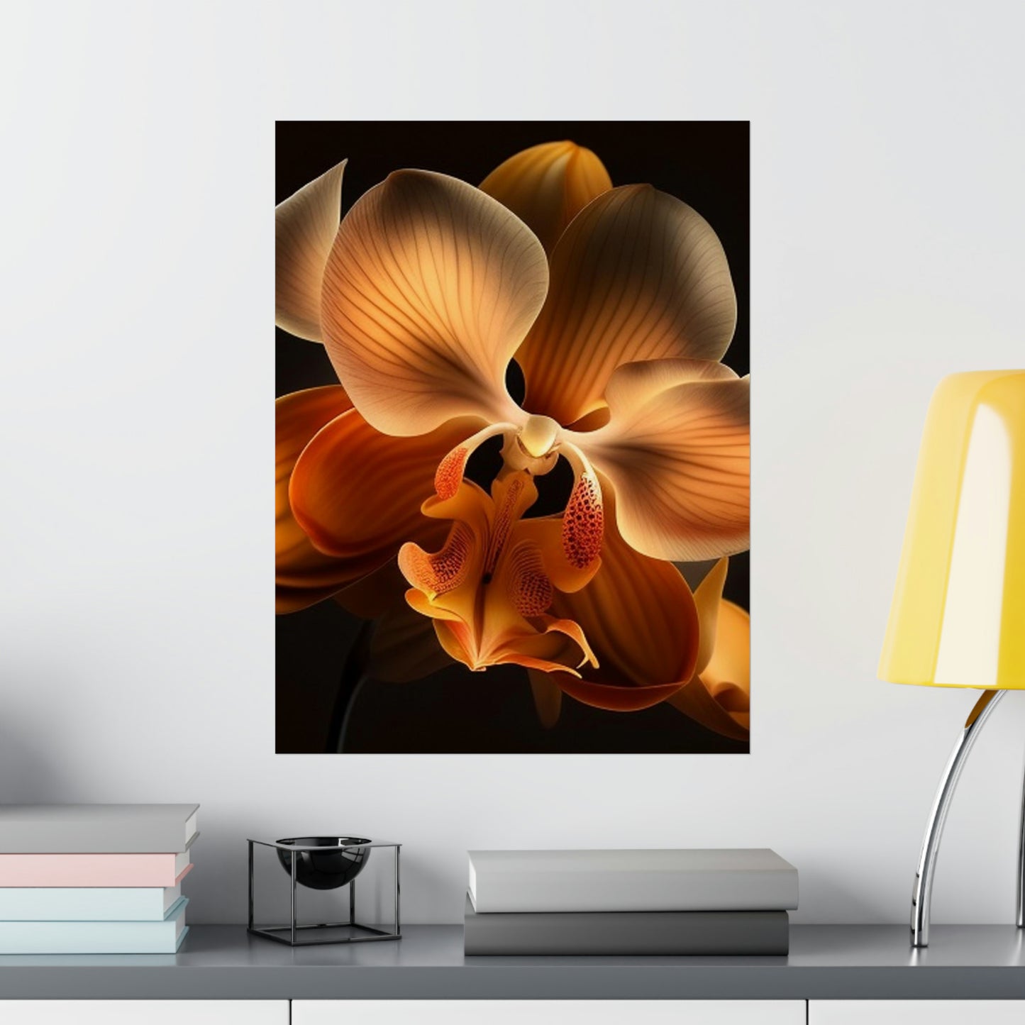 Premium Matte Vertical Posters Orange Orchid 2