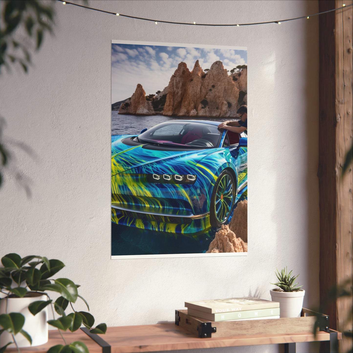 Premium Matte Vertical Posters Bugatti Water 1