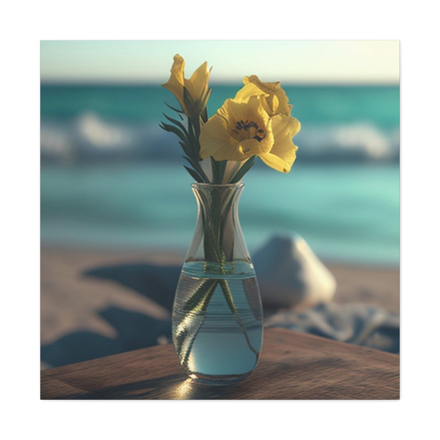 Canvas Gallery Wraps Yellow Gladiolus glass 4