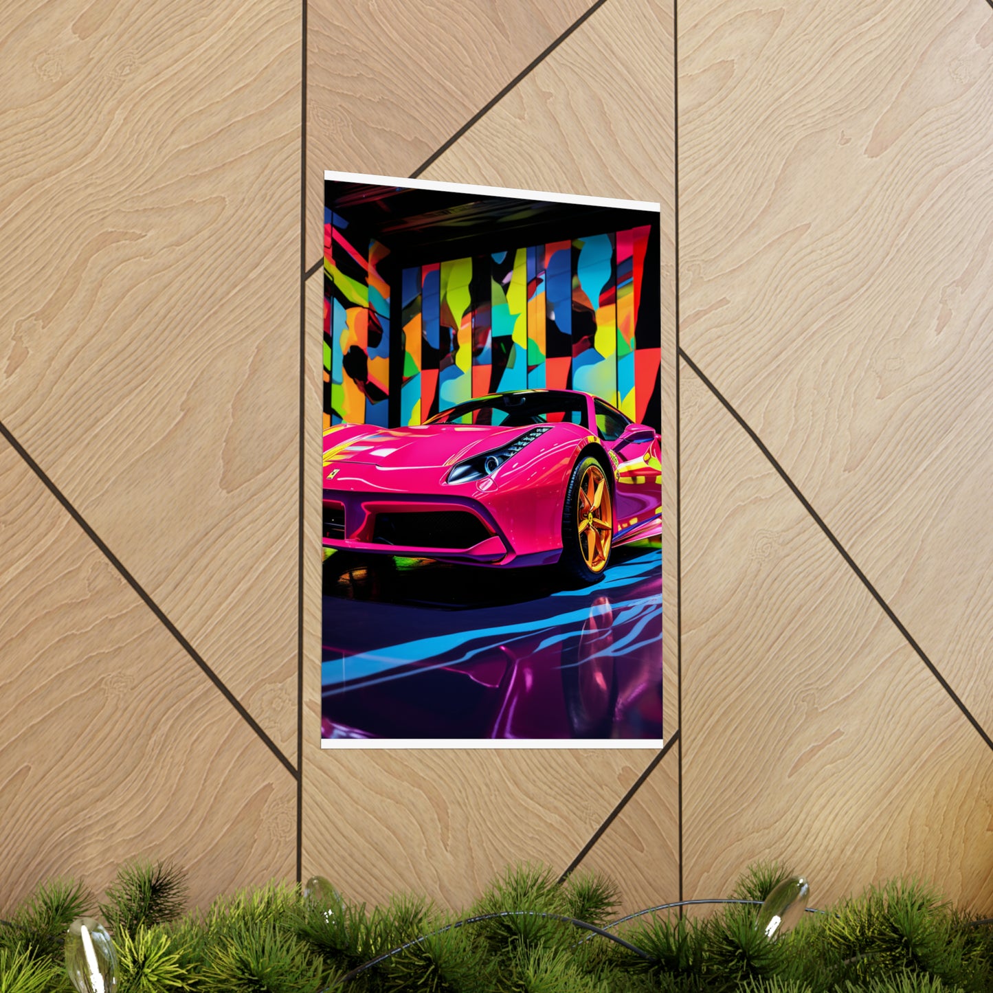 Premium Matte Vertical Posters Ferrari Flair Macro 1