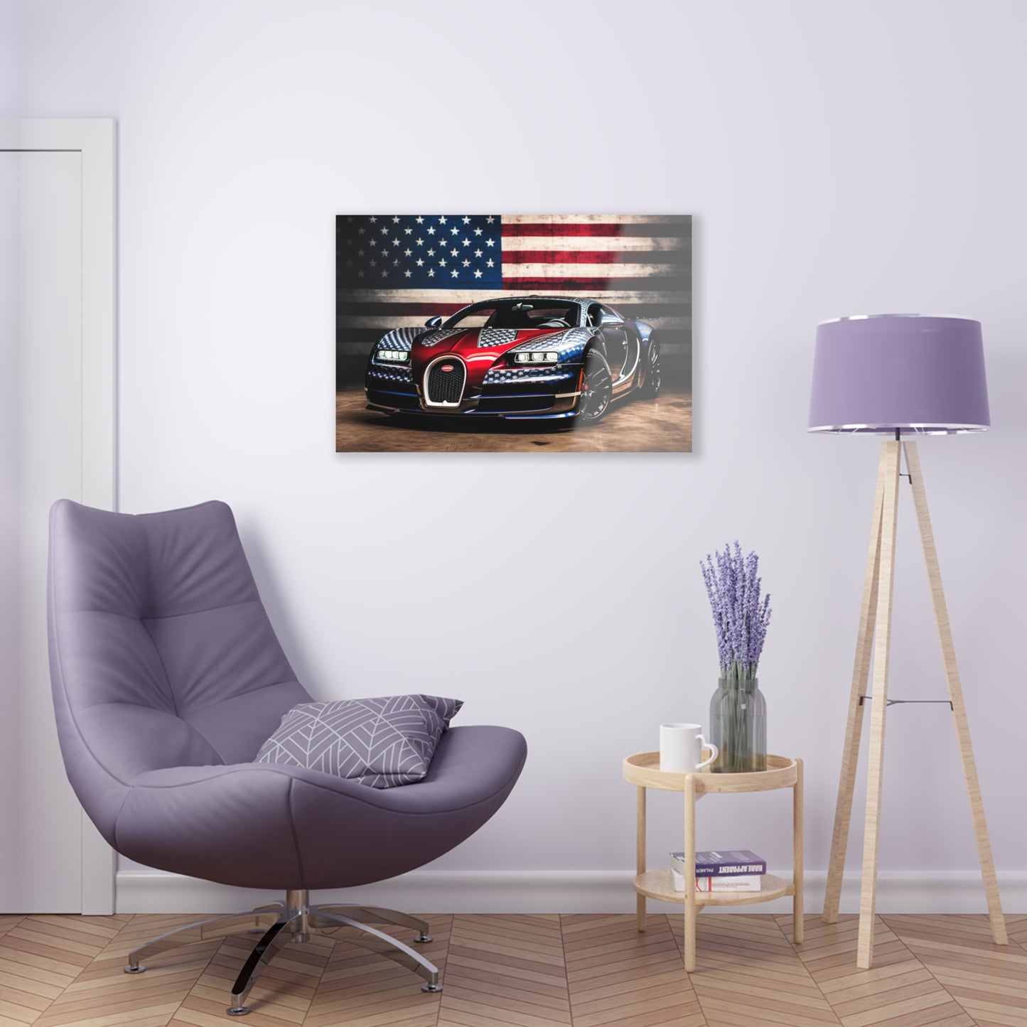 Acrylic Prints Bugatti American Flag 1