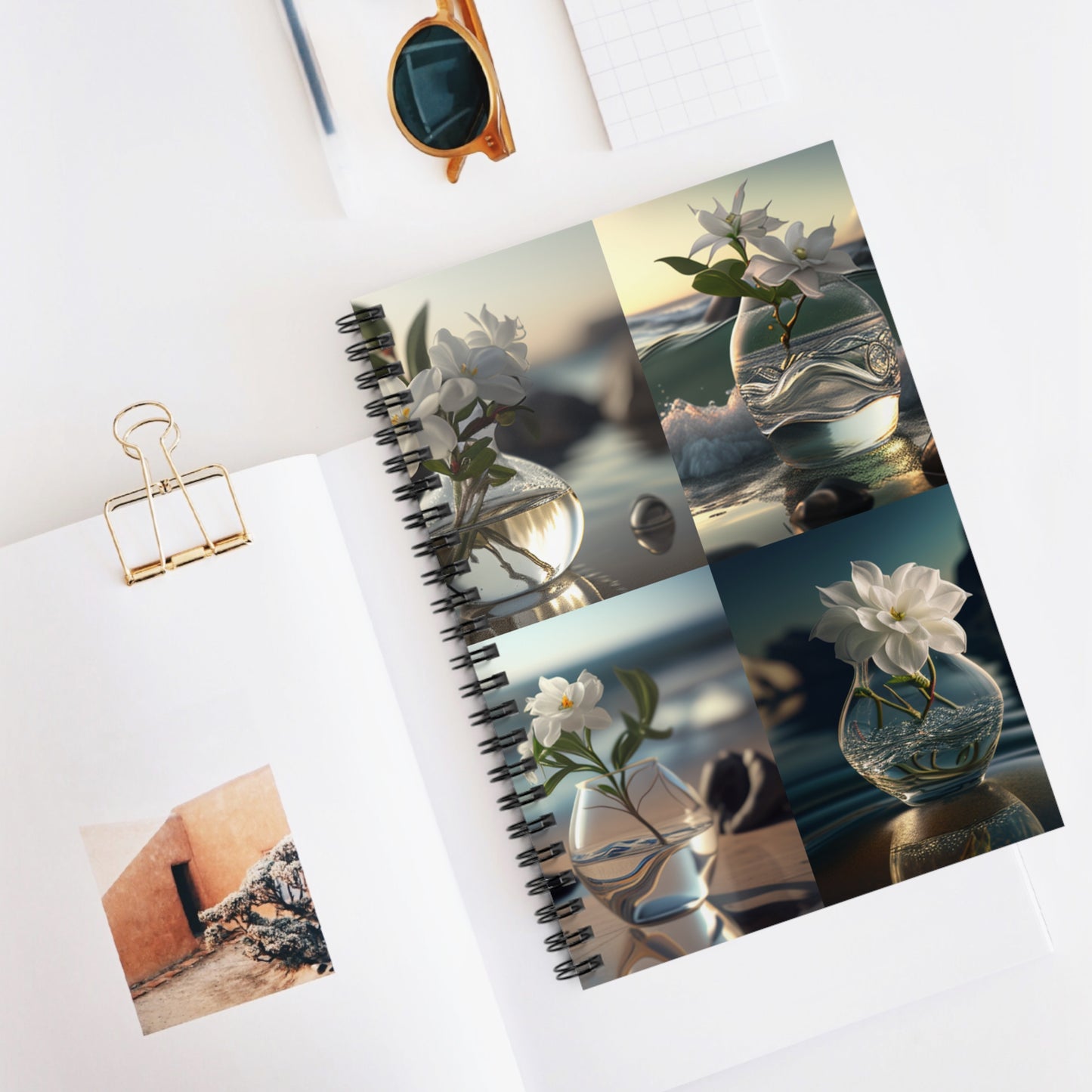 Spiral Notebook - Ruled Line Jasmine glass vase 5