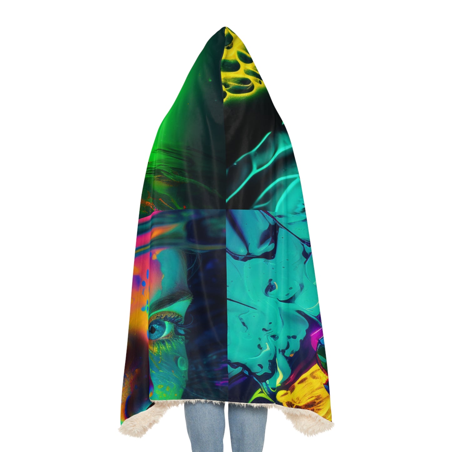 Snuggle Hooded Blanket Florescent Glow 5