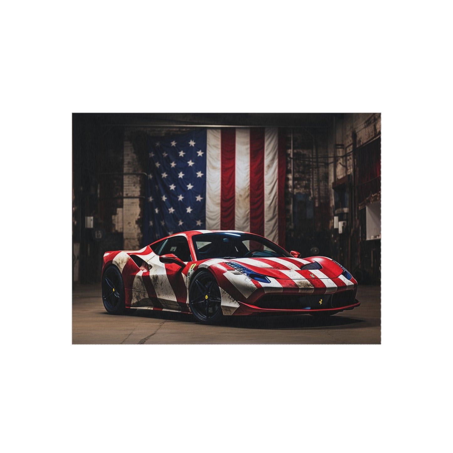 Outdoor Rug  American Flag Farrari 2