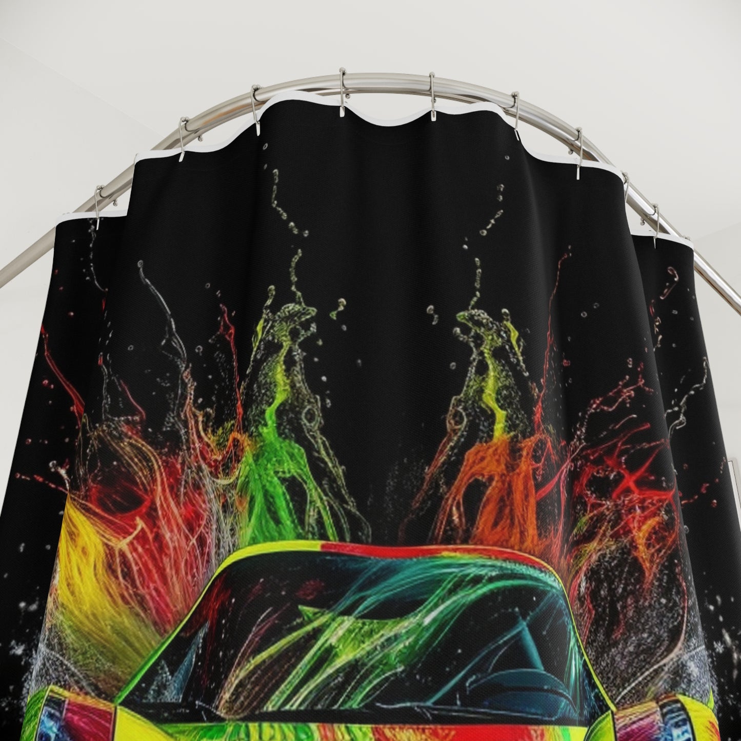 Polyester Shower Curtain Farrari Water 1