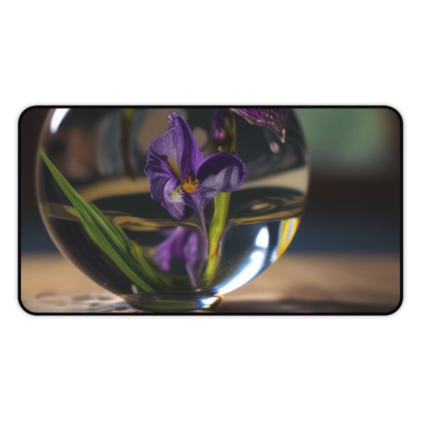 Desk Mat Purple Iris in a vase 1