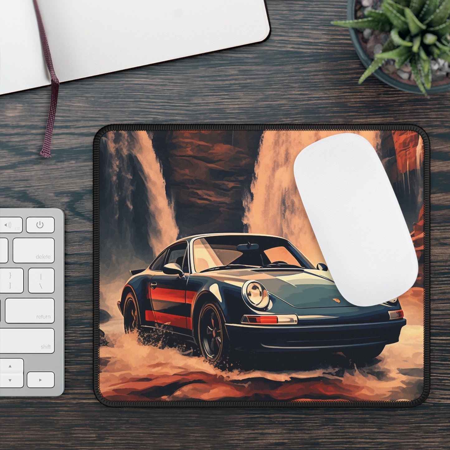 Gaming Mouse Pad  American Flag Porsche Abstract 3