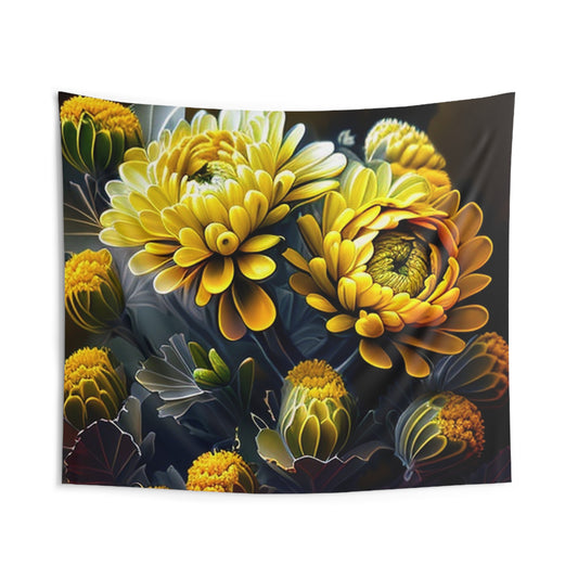 Indoor Wall Tapestries Yellow Hermosas Flores Amarillas 4