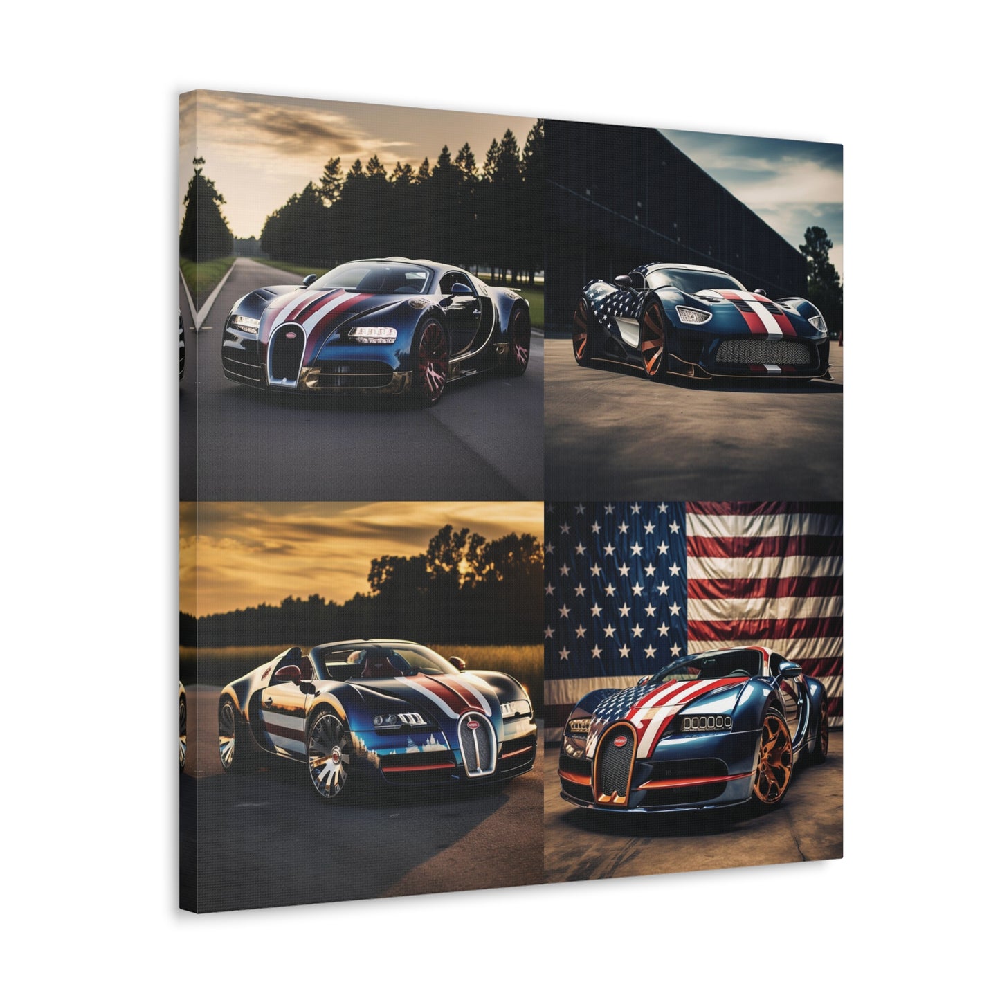 Canvas Gallery Wraps Bugatti Flag American 5