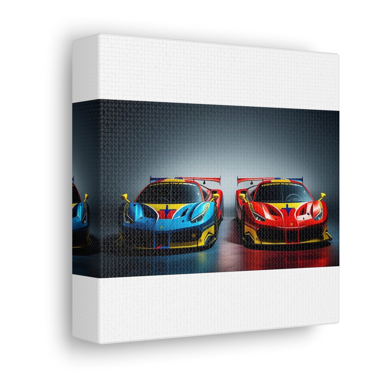 Canvas Gallery Wraps Ferrari Red Blue 2