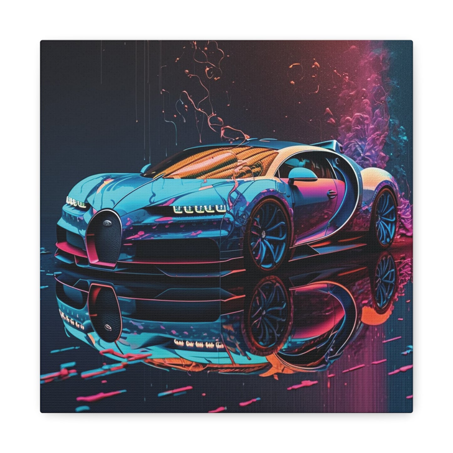 Canvas Gallery Wraps Bugatti Neon Chiron 4