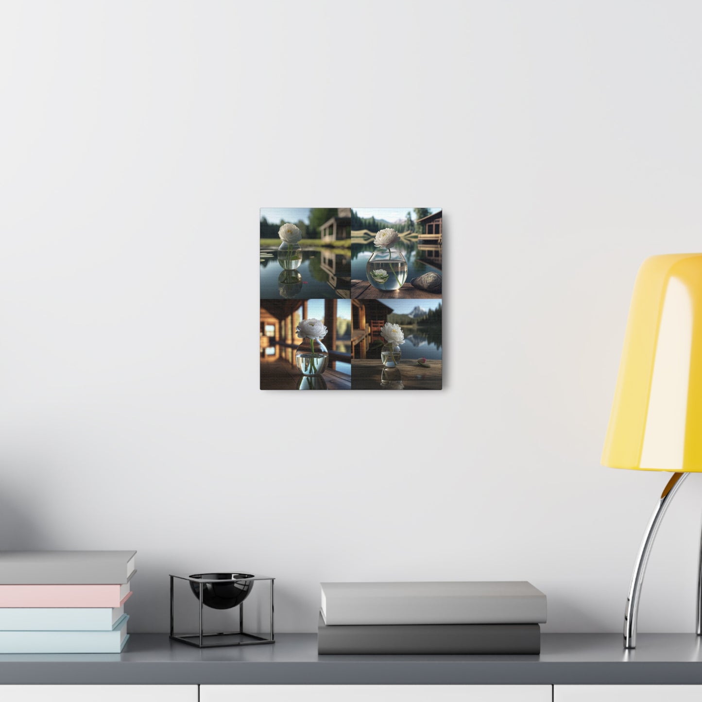 Canvas Gallery Wraps White Peony glass vase 5