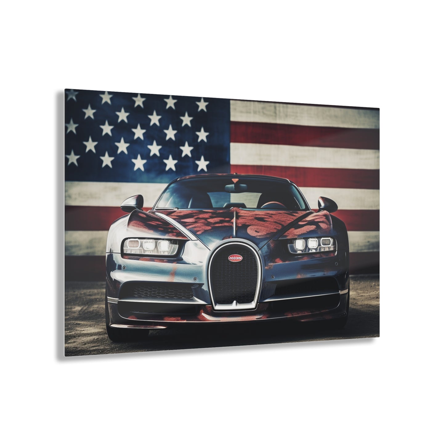 Acrylic Prints Bugatti Flag 3