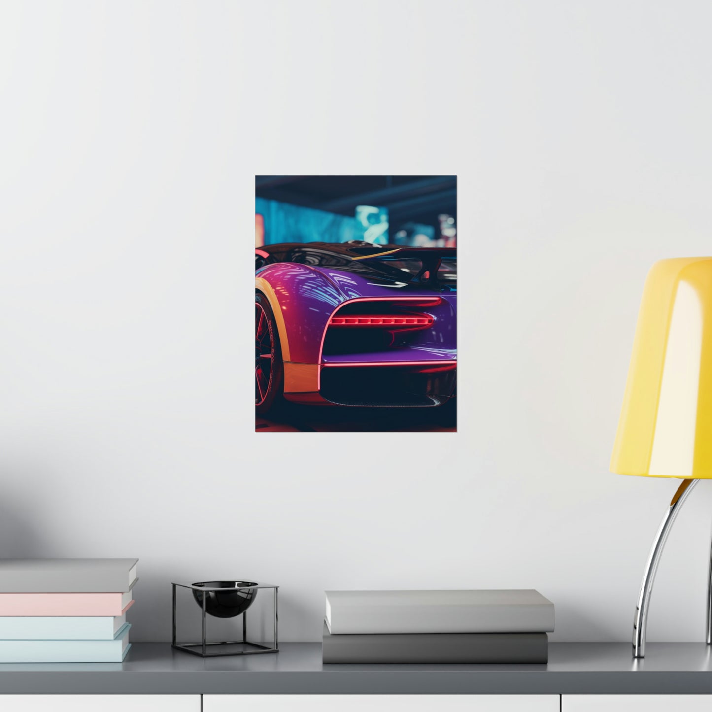 Premium Matte Vertical Posters Hyper Bugatti Neon Chiron 3