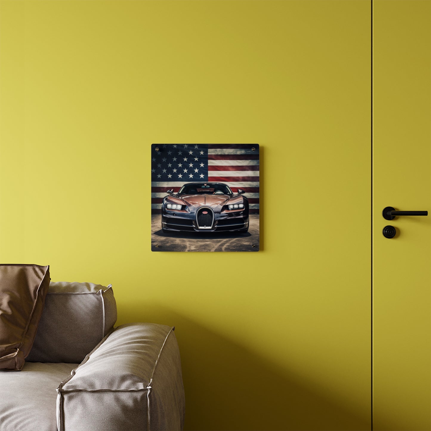 Acrylic Wall Art Panels Bugatti Flag 4