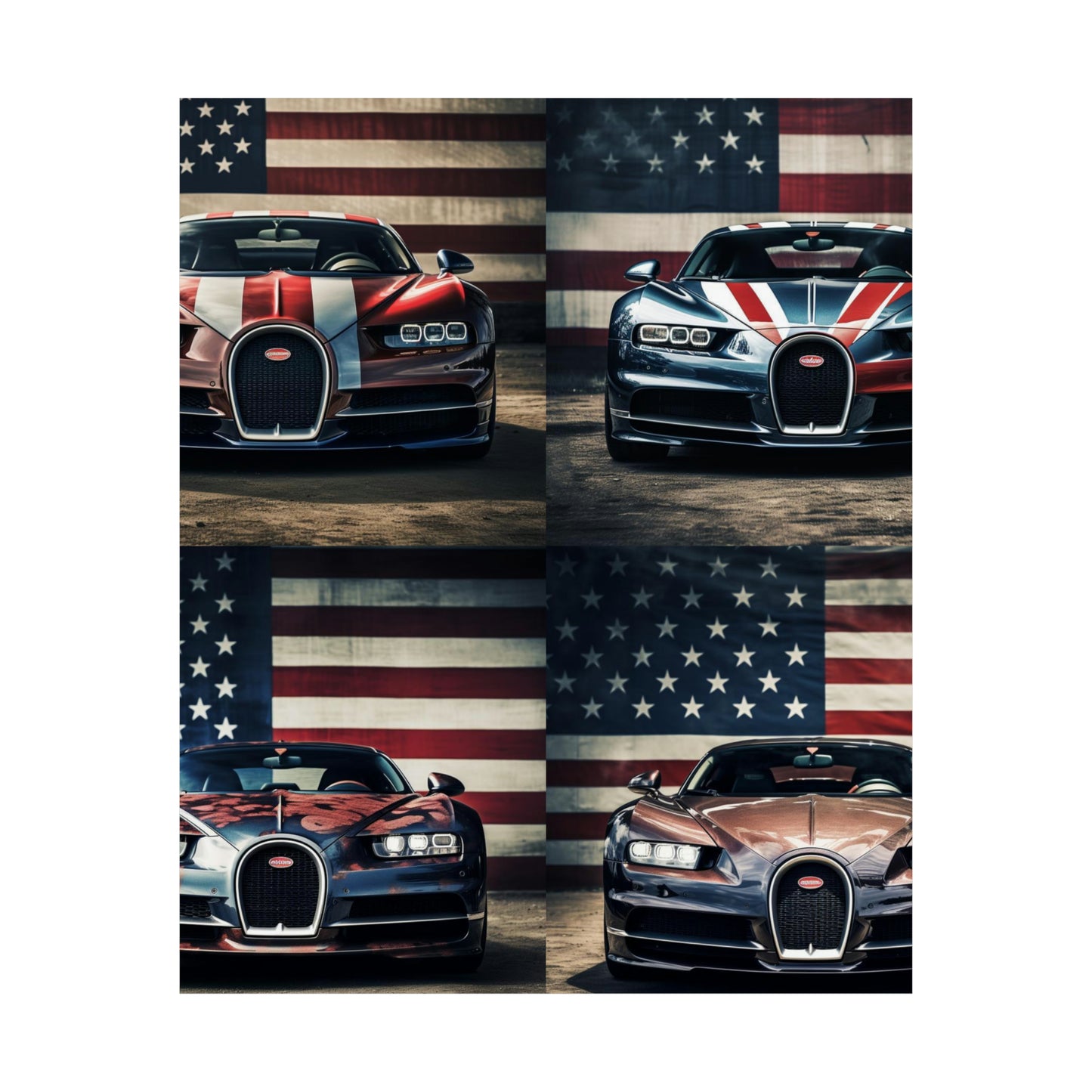 Premium Matte Vertical Posters Bugatti Flag 5