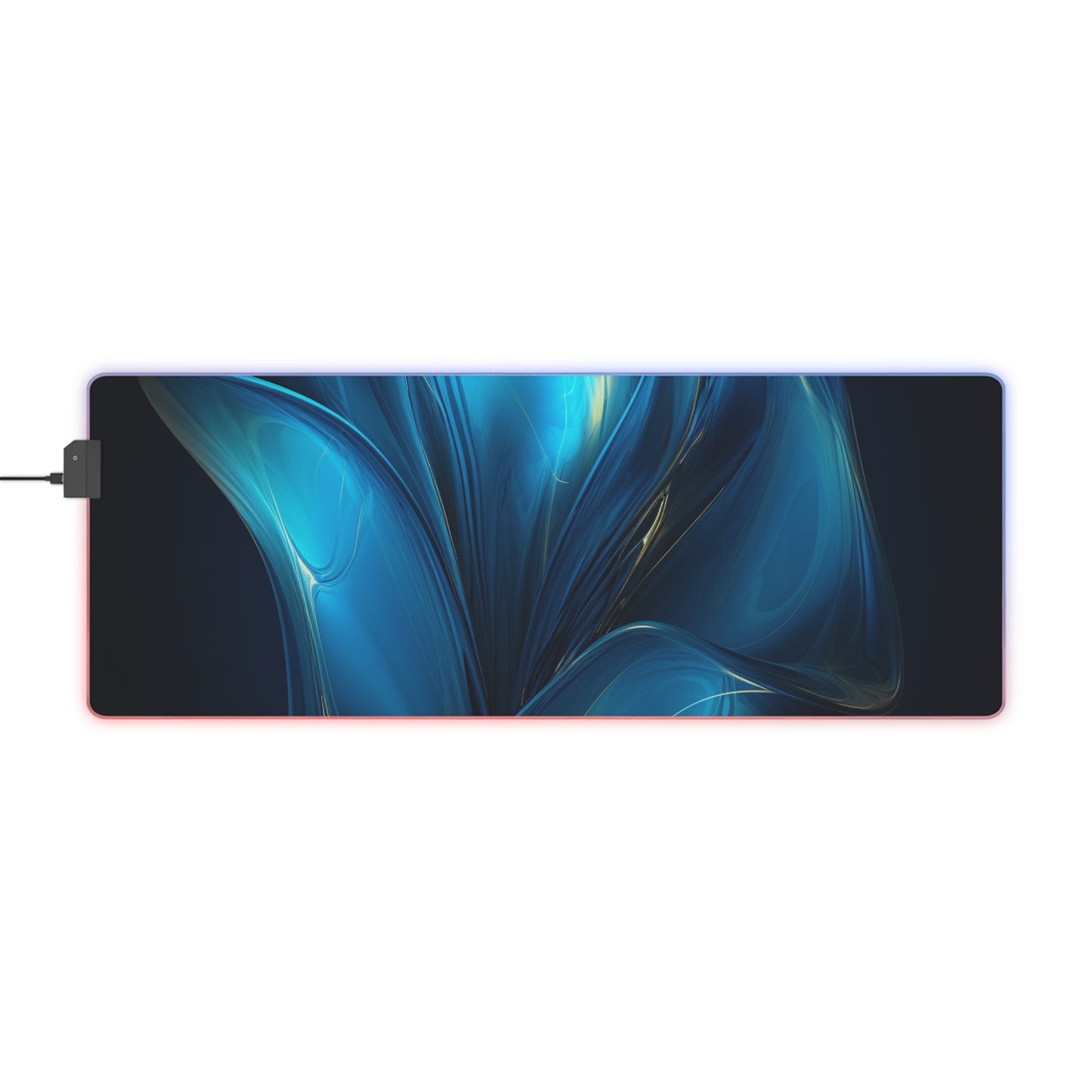 LED Gaming Mouse Pad Abstract Blue Tulip 2