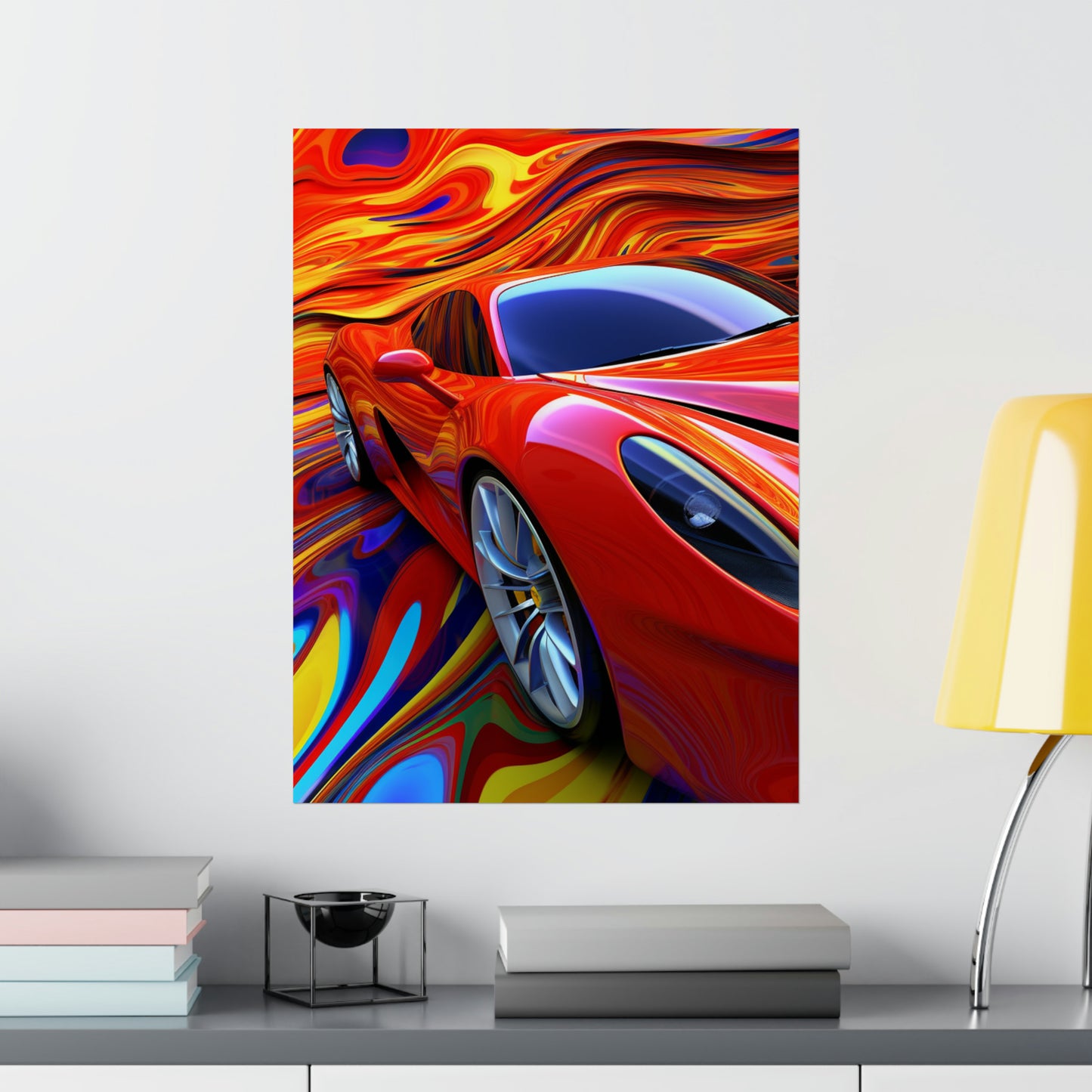 Premium Matte Vertical Posters Ferrari Water Fusion 4