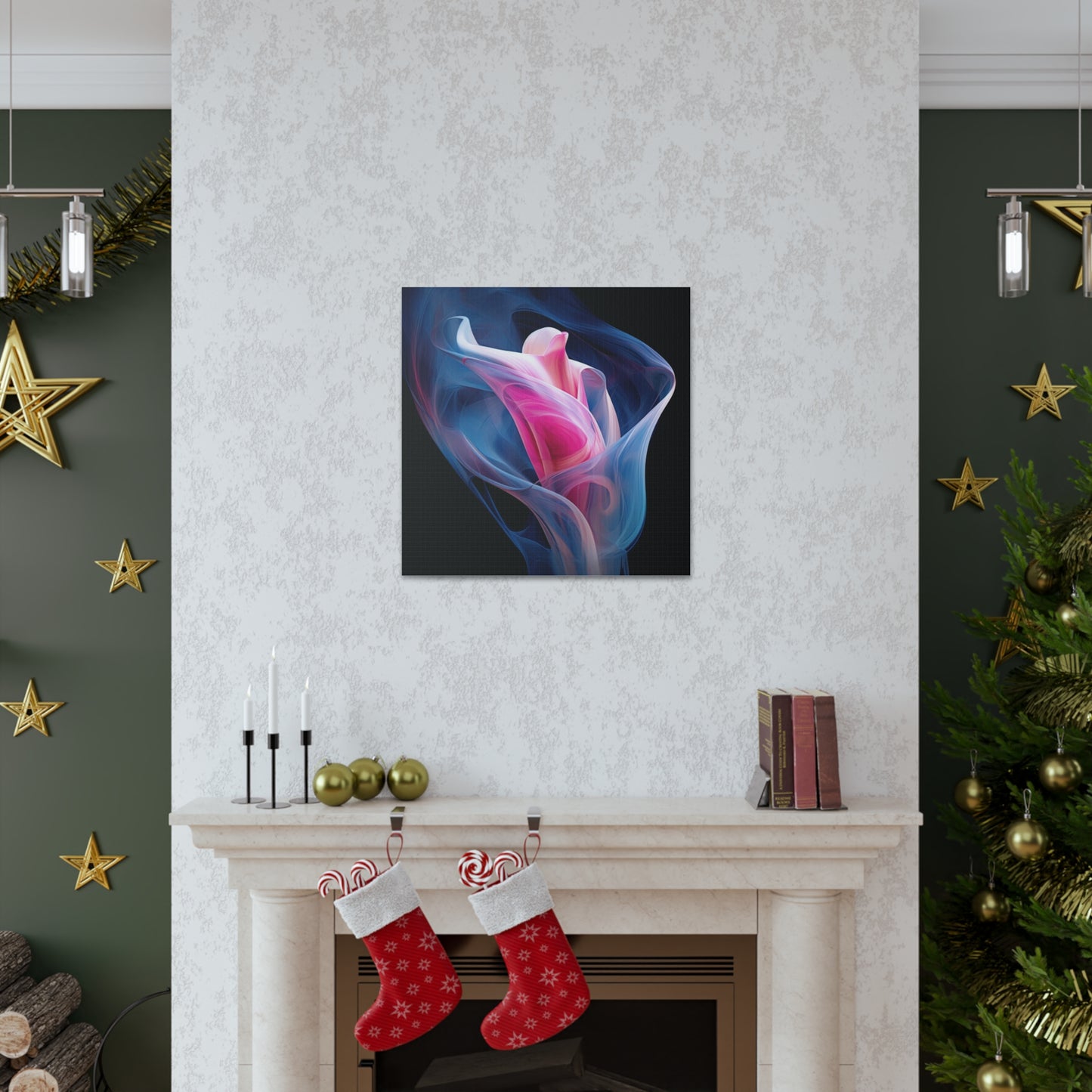 Canvas Gallery Wraps Pink & Blue Tulip Rose 3