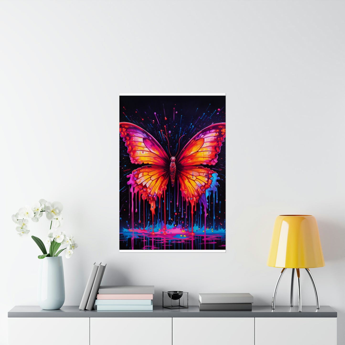 Premium Matte Vertical Posters Pink Butterfly Flair 4