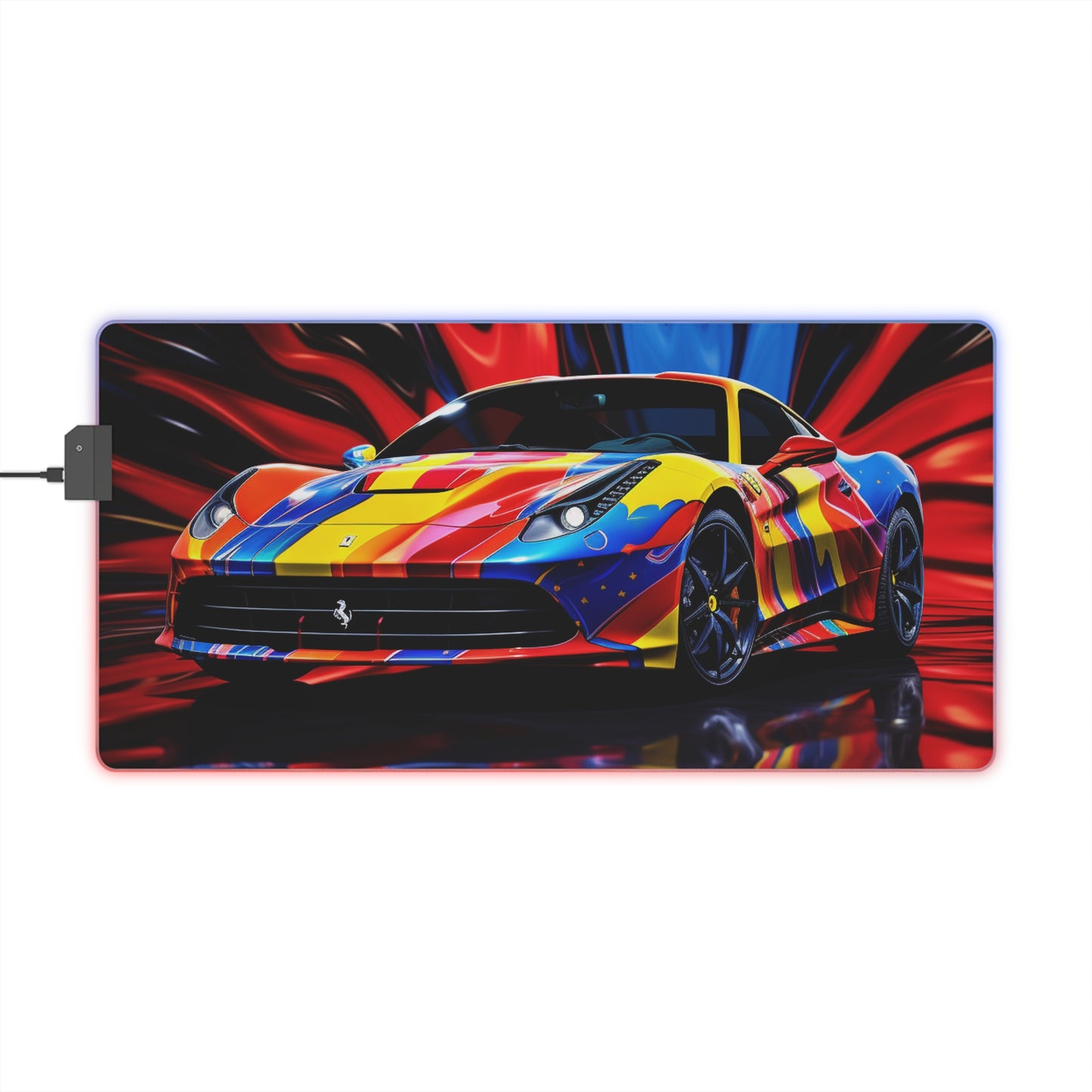 LED Gaming Mouse Pad Hyper Colorfull Ferrari 1