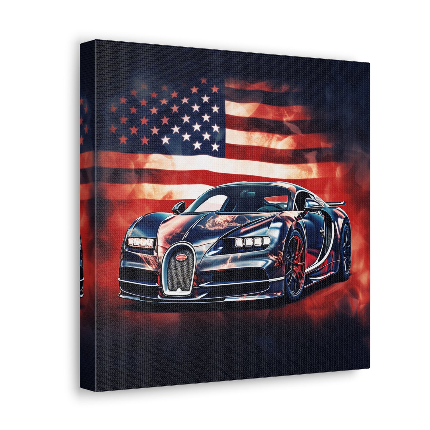 Canvas Gallery Wraps Abstract American Flag Background Bugatti 4