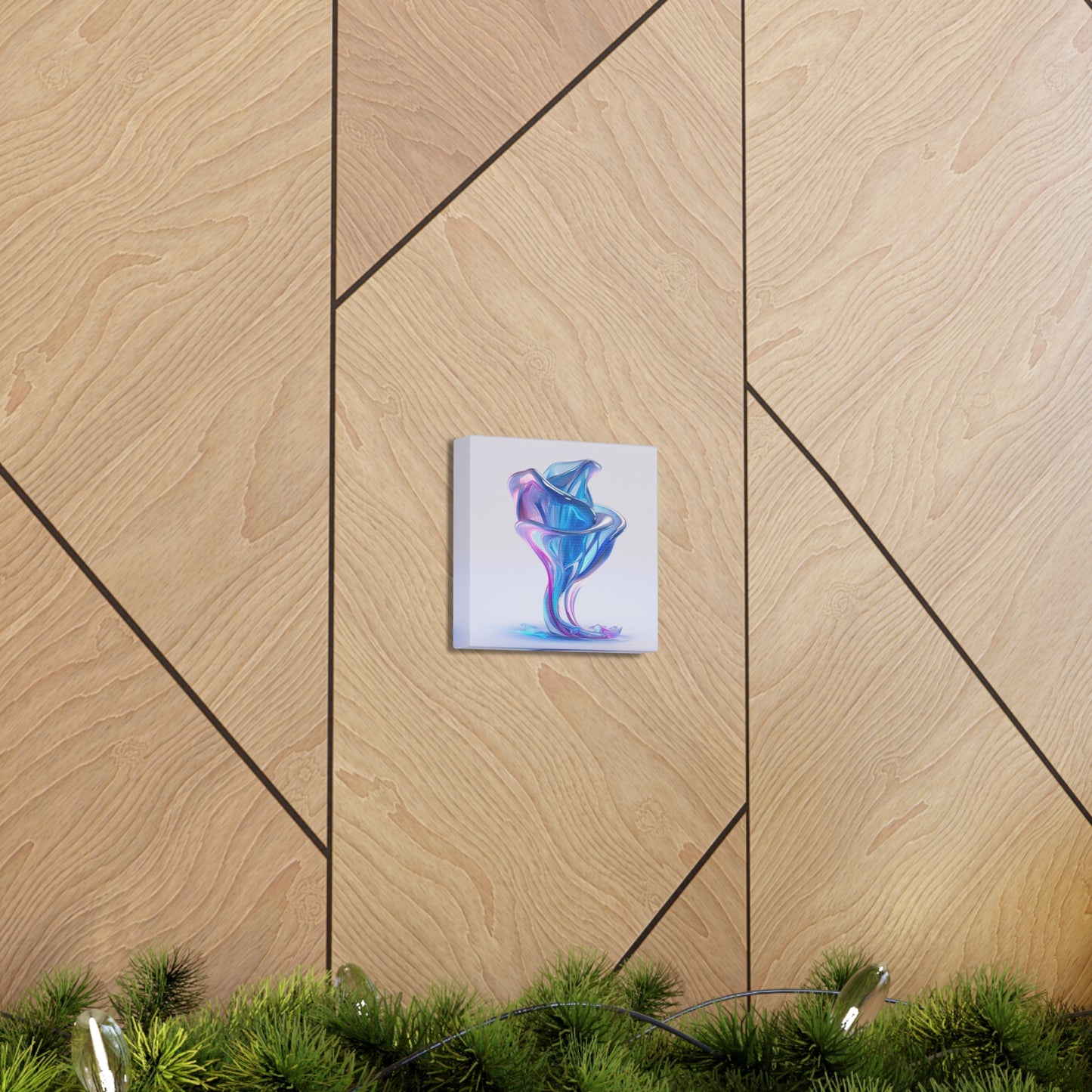 Canvas Gallery Wraps Pink & Blue Tulip Rose 2