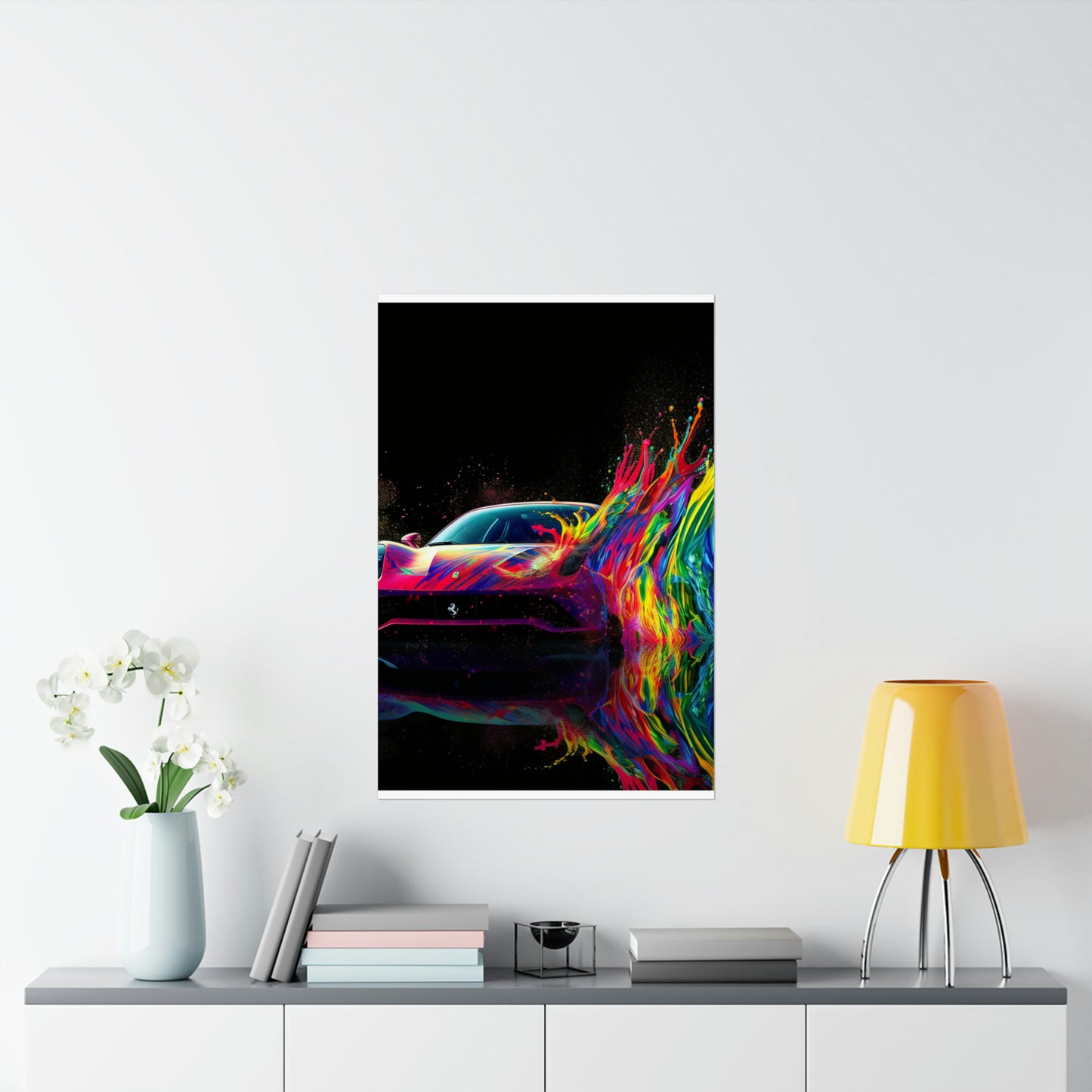 Premium Matte Vertical Posters Ferrari Fusion Water 3