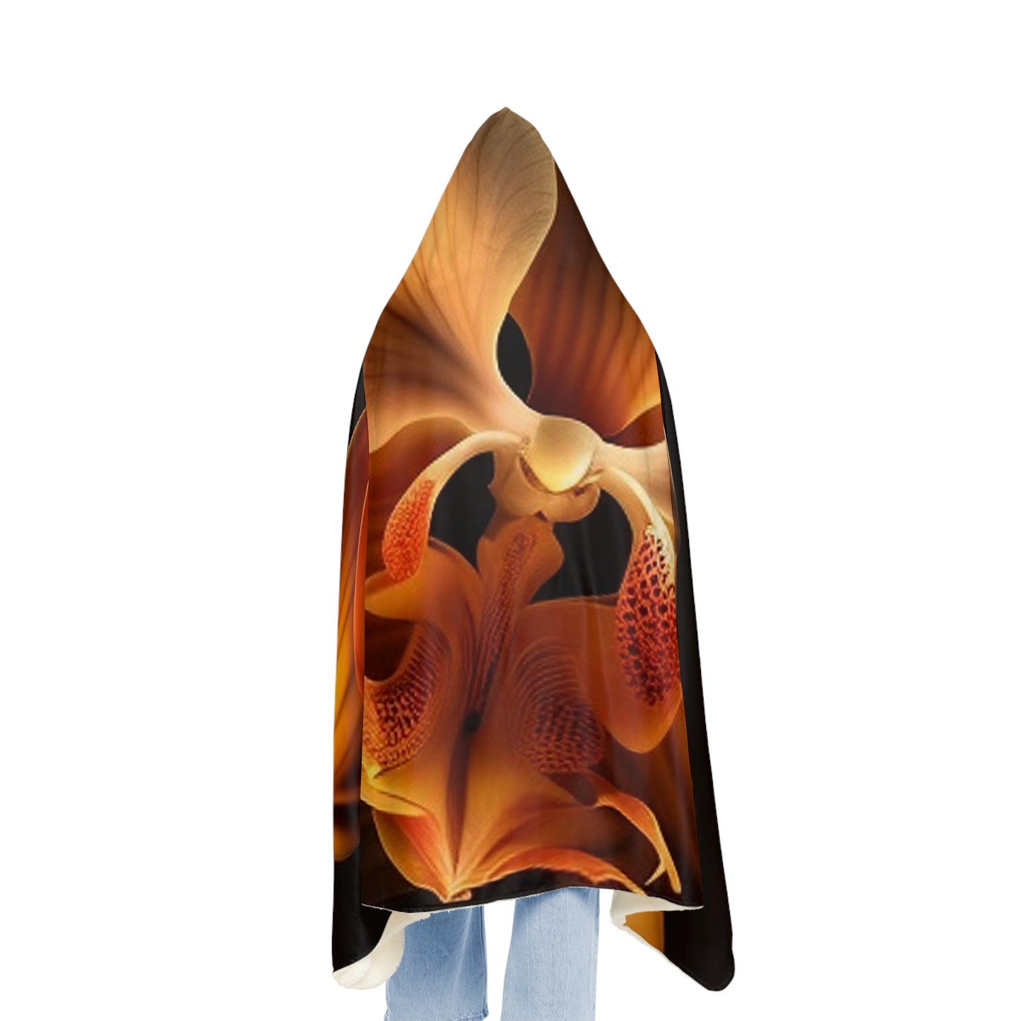 Snuggle Hooded Blanket Orange Orchid 2