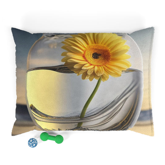 Pet Bed yello Gerbera glass 1
