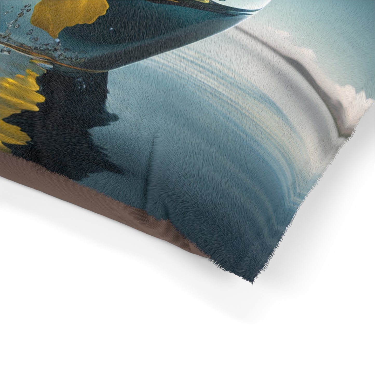 Pet Bed Yellow Hibiscus glass 4