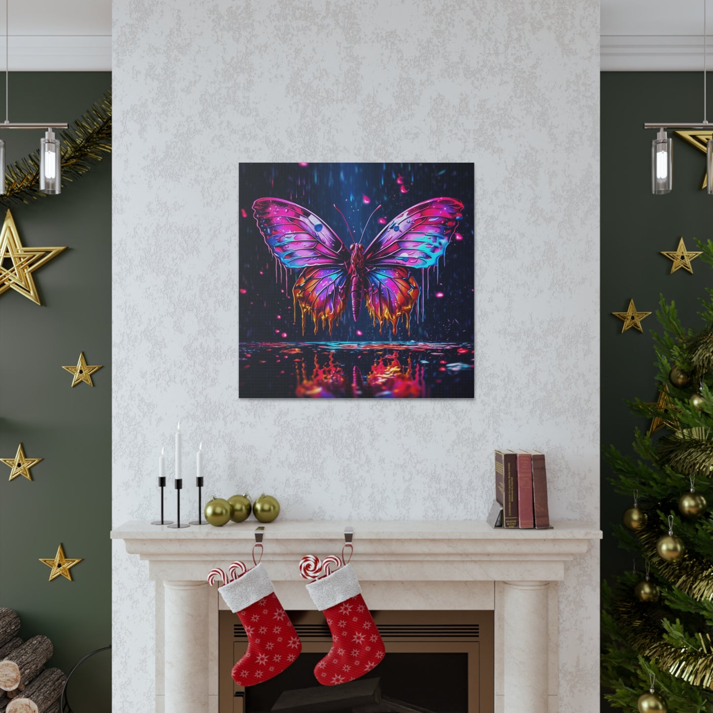 Canvas Gallery Wraps Pink Butterfly Flair 2