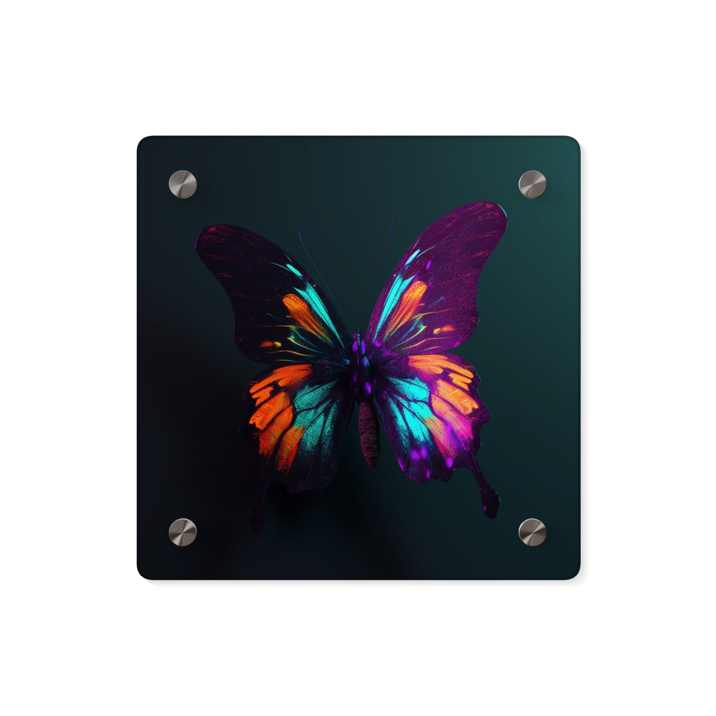 Acrylic Wall Art Panels Hyper Colorful Butterfly Purple 4