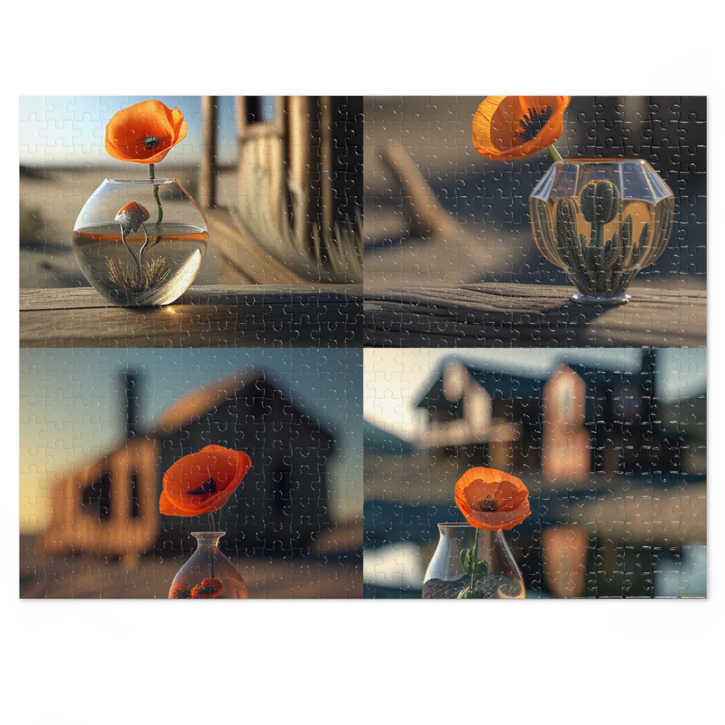 Jigsaw Puzzle (30, 110, 252, 500,1000-Piece) Orange Poppy in a Vase 5