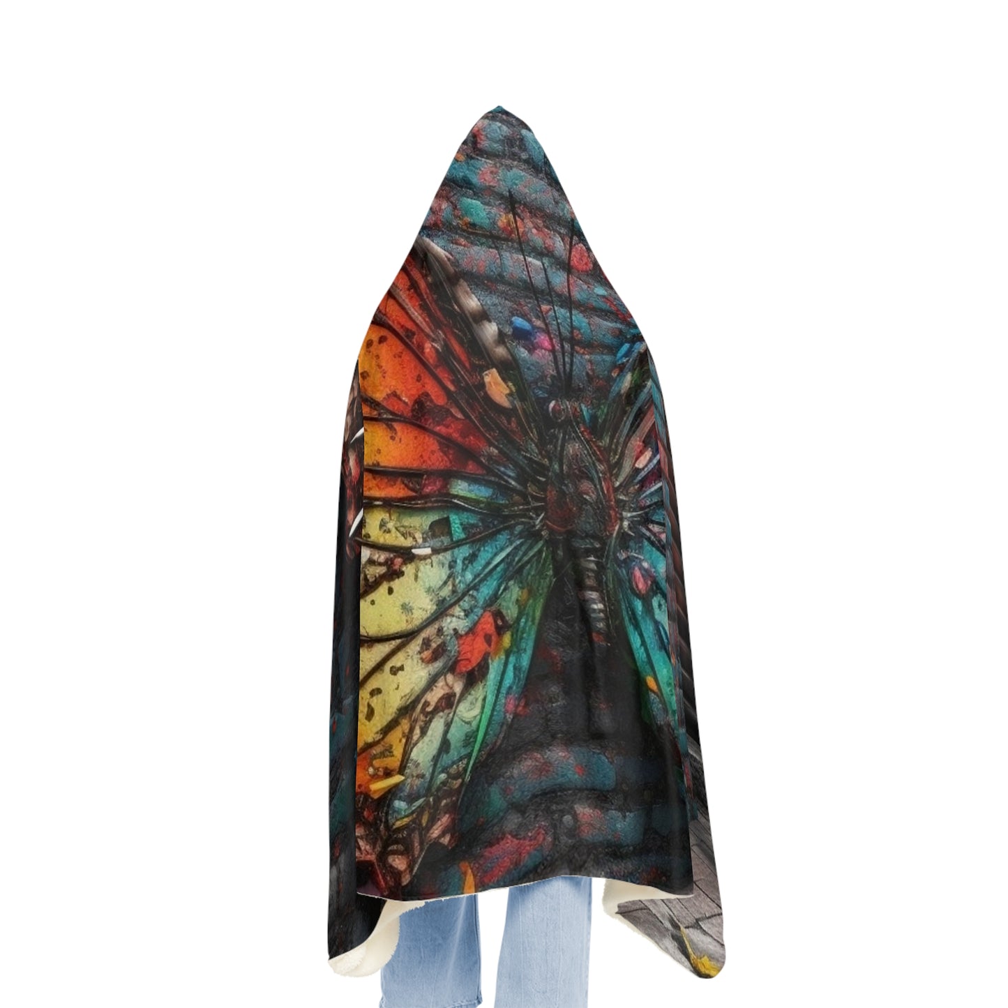 Snuggle Hooded Blanket Liquid Street Butterfly 2