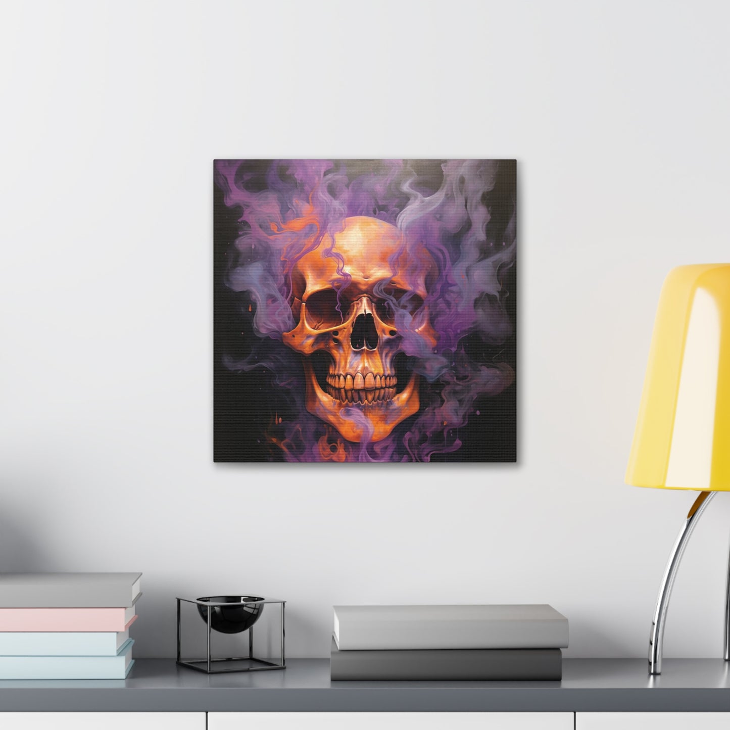 Canvas Gallery Wraps Skull Flames 4