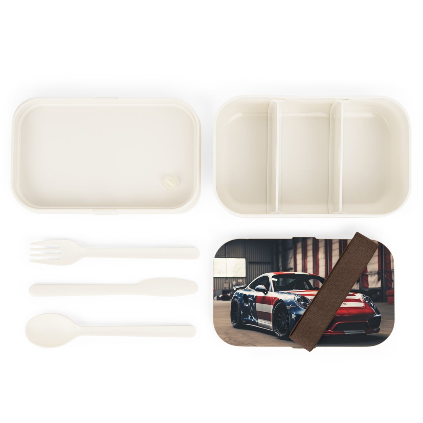 Bento Lunch Box American Flag Porsche 2