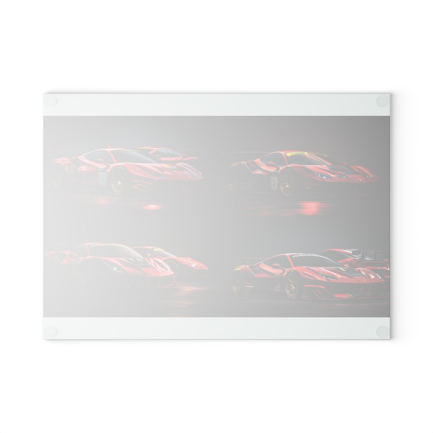 Glass Cutting Board Ferrari Red 5