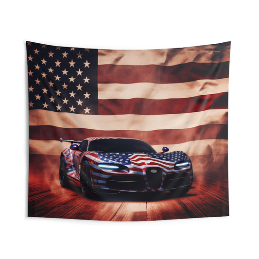 Indoor Wall Tapestries Abstract American Flag Background Bugatti 2